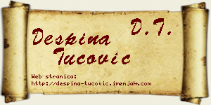 Despina Tucović vizit kartica